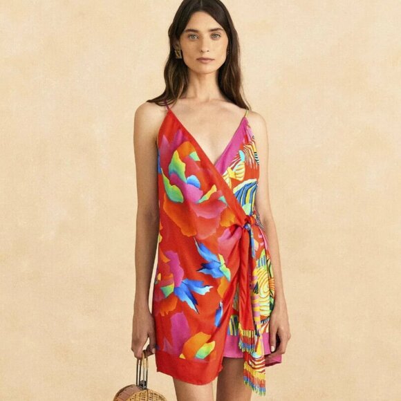 FARM RIO CHITA SCARF MINI DRESS - Picture 1 of 6